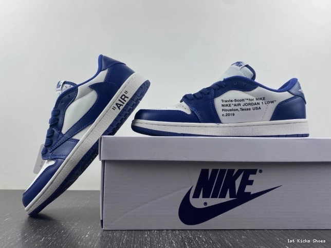 1st Kicks TRAVIS AIR OFF-WHITE X SCOTT X 1 DM7890-101 JORDAN CUSTOM 0823